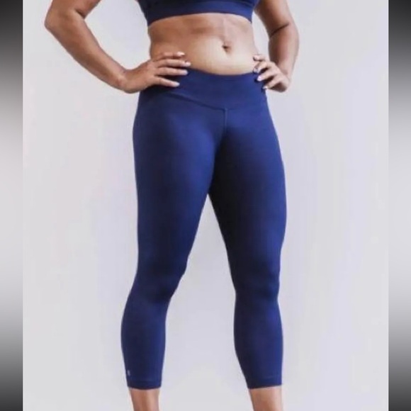 NoBull low rise crop blue leggings size Small - Picture 1 of 5